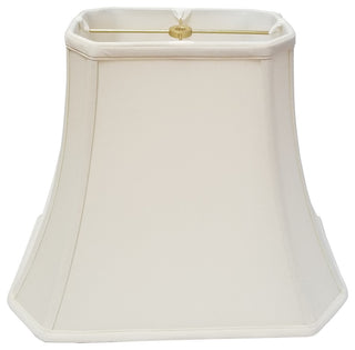 Royal Designs Rectangle Cut Corner Lamp Shade, Eggshell, 9x16x12.25