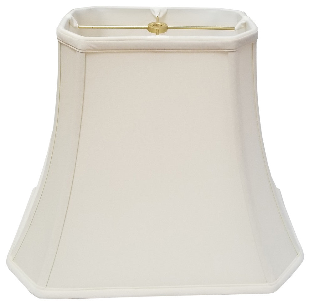 Royal Designs Rectangle Cut Corner Lamp Shade, Eggshell, 9x16x12.25