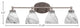 Capri 4-Light Bath Bar, Brushed Nickel/Onyx Swirl