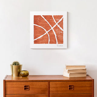 Basketball Lines 12x12 Canvas Wall Art