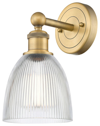 Castile 1-Light 6" Sconce, Brushed Brass Finish, Clear Shade