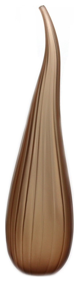 Murano Glass Stripe Vase, Tobacco