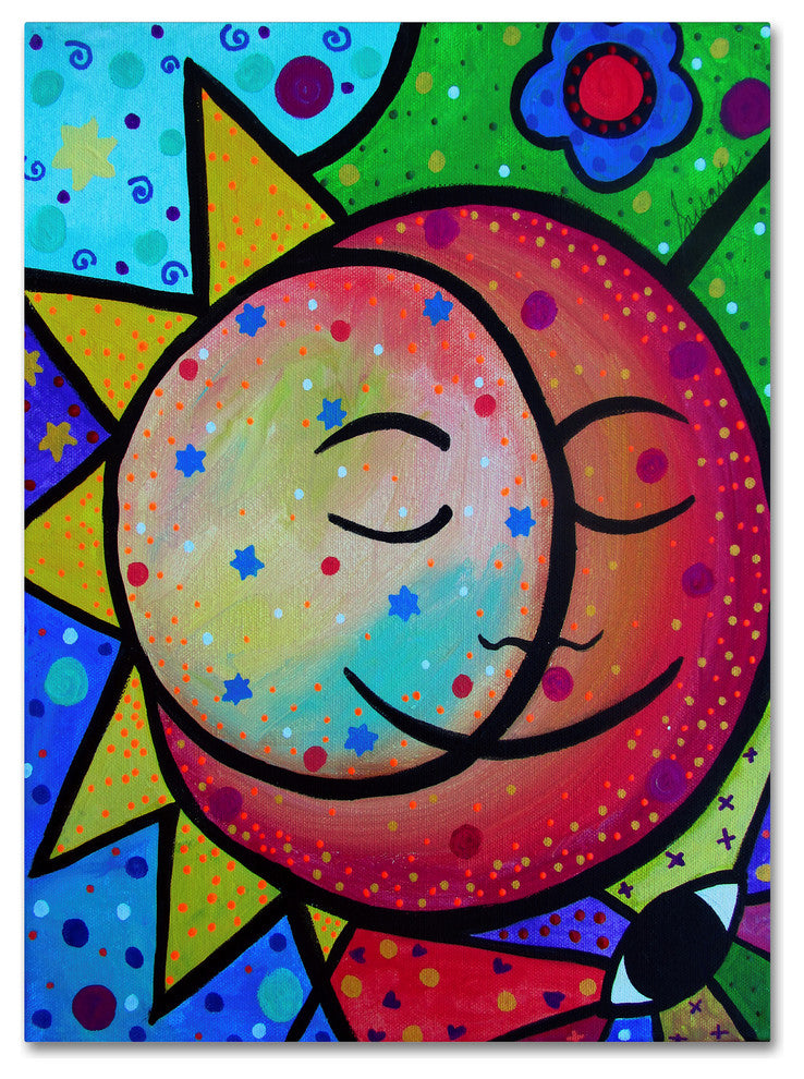 Prisarts 'Sun And Moon Lovers' Canvas Art, 14" x 19"