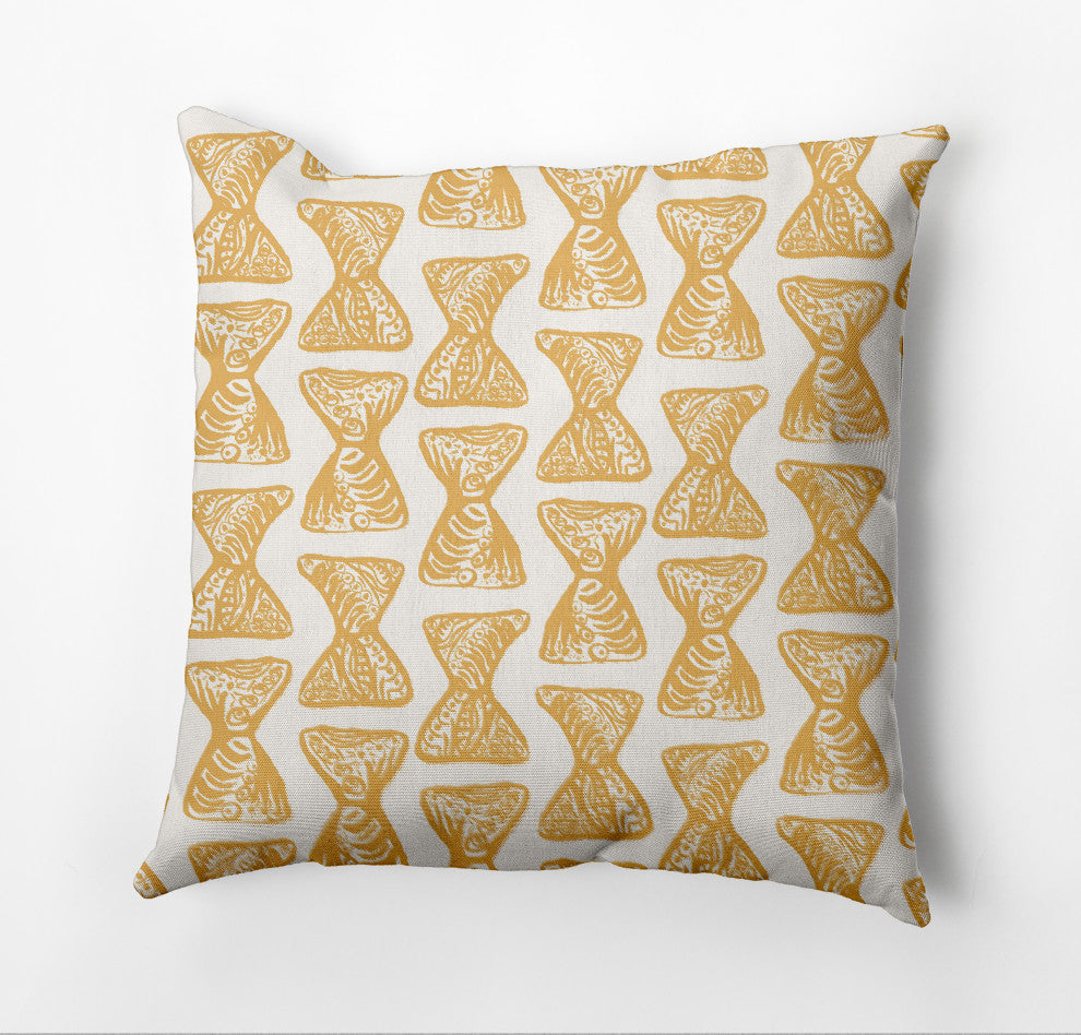 Bongo Rhythm Outdoor Pillow, Yellow, 16"x16"