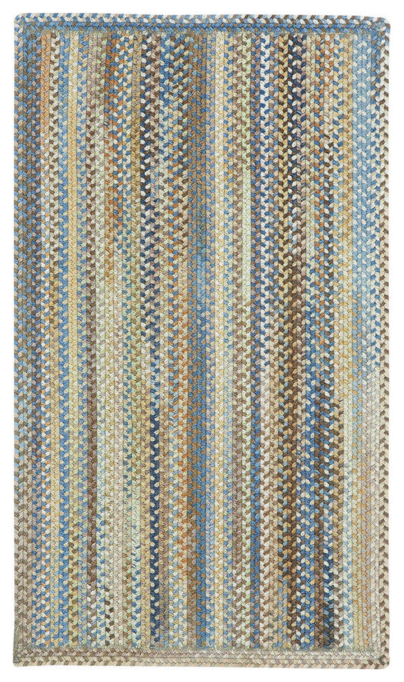 Capel Kill Devil Hill Light Blue 0210_410 Braided Rugs - 9' 6" Round