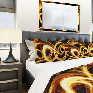 Gold Shock Abstract Modern Duvet Cover Set, King