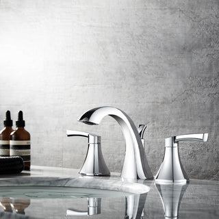 Abbie Two-Handle 8-Inch Widespread Bathroom Faucet Polished Chrome