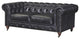 Crafters and Weavers Craftsman Mission Leather Loveseat in Black