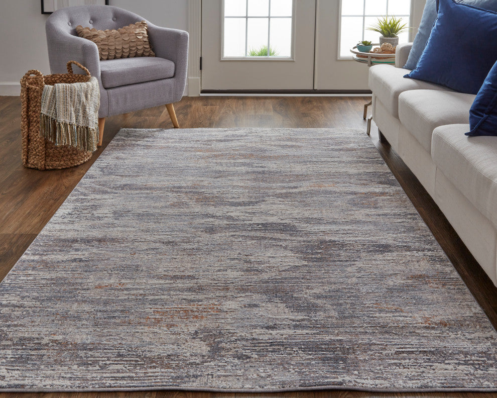 Weave & Wander Inger Rug, Gray/Beige, 6'-7" X 9'-4" Rug