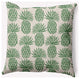 18" x 18" Pineapple Stripes Indoor/Outdoor Polyester Throw Pillow, Sage