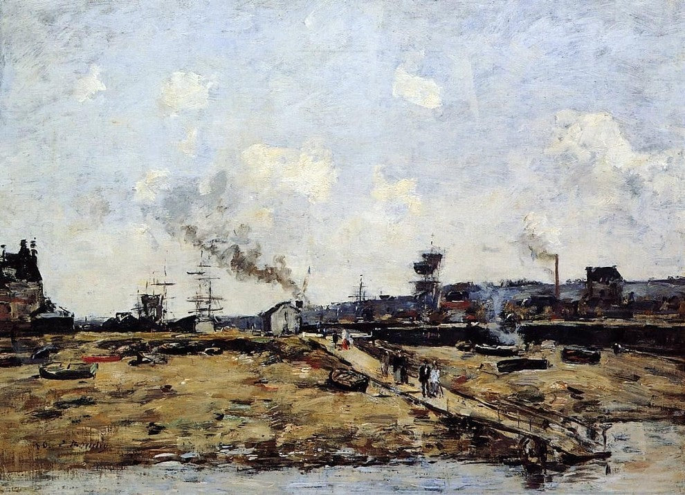 Eugene-Louis Boudin Trouville  the Ferry to Deauville Gallery Wrapped Canvas