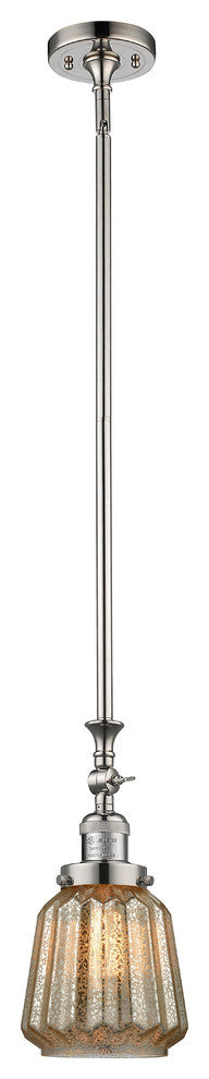 Chatham 1-Light Mini Pendant, Polished Nickel, Mercury