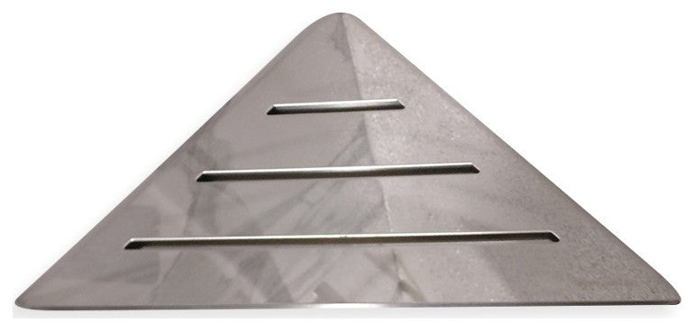 Bath Shelf or Foot Rest 9", Wall Mount Triangle Shelf, Polished Chrome