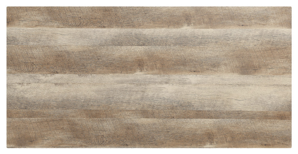 2 Drawers Coffee Table, Oak and Sandy Black