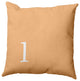 26"x26" Modern Monogram Decorative Throw Pillow, Pale Gold