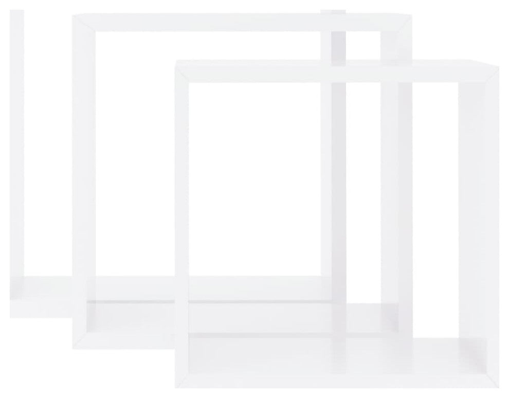 vidaXL wall cube shelves Floating Cube Shelves Display Shelves 3 Pcs White