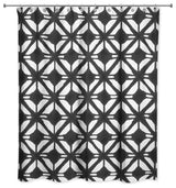 Watercolor Diamond Shower Curtain, Black
