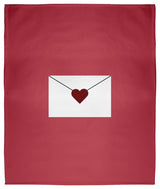 60 x 80 in Love Letter Valentine's Throw Blanket, Maroon