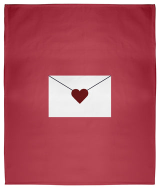 60 x 80 in Love Letter Valentine's Throw Blanket, Maroon