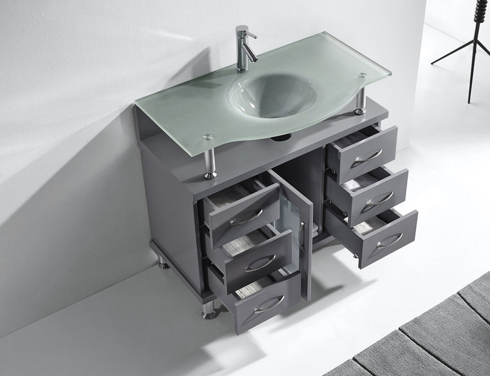 Virtu Vincente 36" Single Bathroom Vanity, Gray