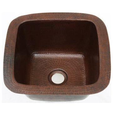 11" Square Copper Bar Prep Sink-Mini Square