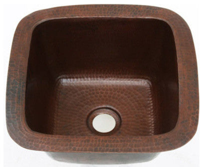11" Square Copper Bar Prep Sink-Mini Square