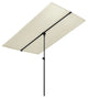 vidaXL Outdoor Parasol with Aluminum Pole 70.9"x51.2" Sand White