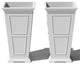 Veradek Brixton Tall Planter, White, 26 Inch, 2 Pack