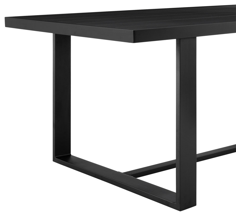 Felicia Outdoor Patio Dining Table, Aluminum