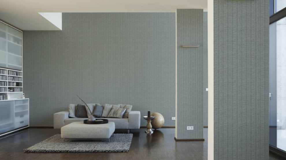 Sample, Cottage Textured Wallpaper Featuring Woven Wood, 373933