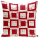 Geometric Decorative Pillow, Red, 16"x16"