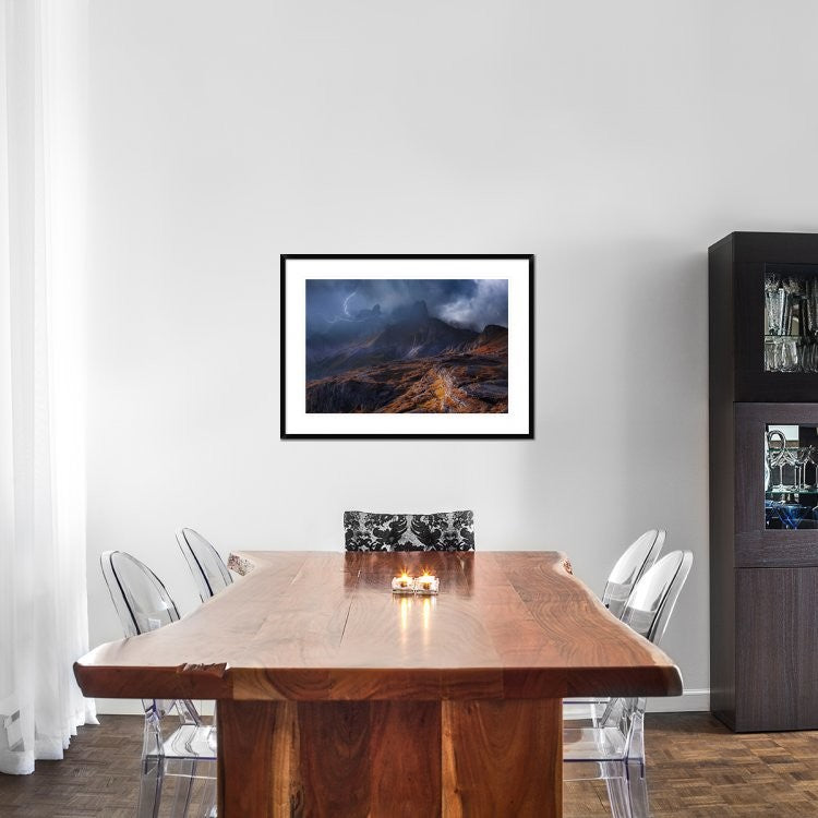 "Bergwetter" Framed Digital Print by Franz Schumacher, 38"x28"