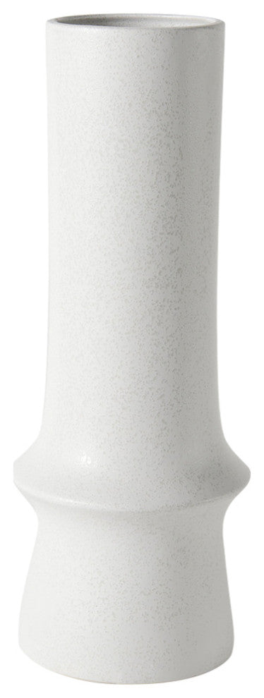 Laforge White Ceramic Vase, 17"
