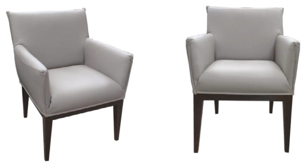 Nativa Interiors Olivia Geniune Leather Dining Chair, Steam