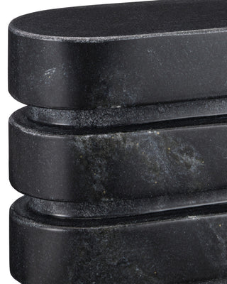 Bheslana Marble Black Object, 2-Piece Set