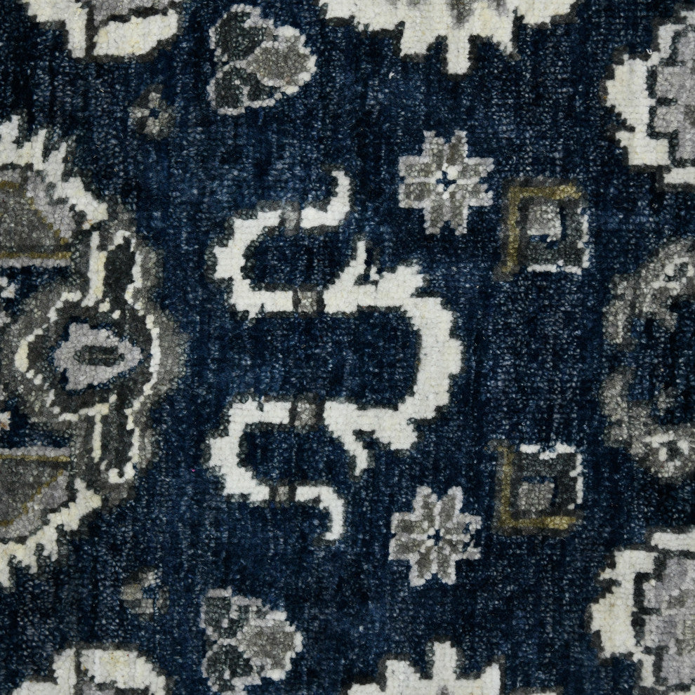 Nuit Arabe Lodi Area Rug, Blue, 9' x 12', Bordered