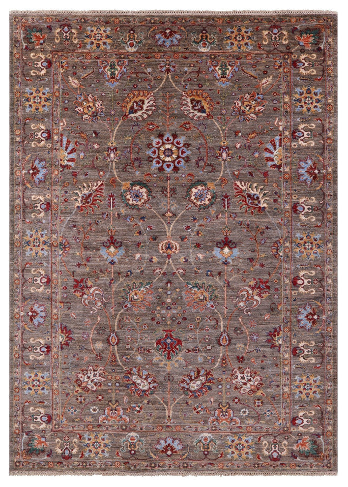6' 11" X 9' 9" Persian Tabriz Handmade Wool Rug Q7685