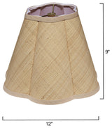 Scalloped Lamp Shade, Raffia, Small