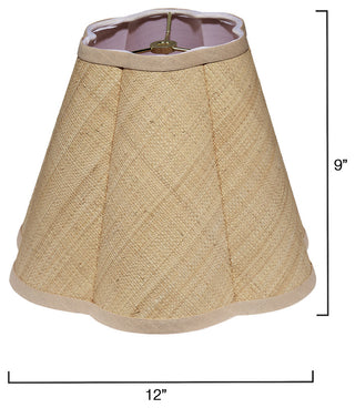 Scalloped Lamp Shade, Raffia, Small