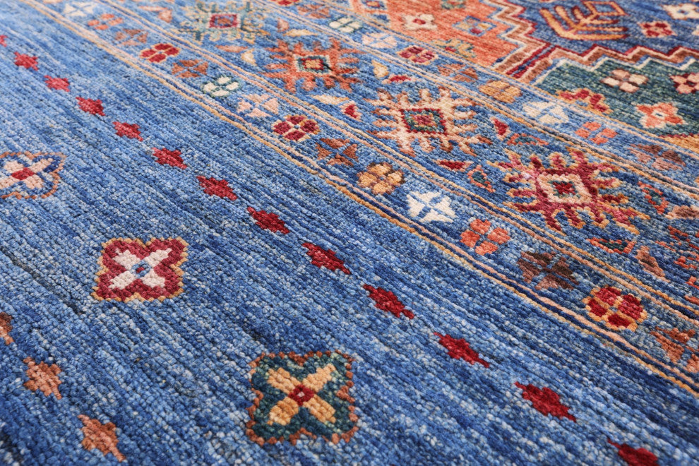 2' 8" X 9' 5" Khorjin Super Kazak Hand-Knotted Runner Rug Q5402