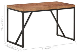 vidaXL Dining Table Kitchen Dining Room Table Solid Acacia and Mango Wood