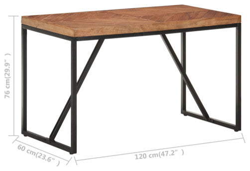 vidaXL Dining Table Kitchen Dining Room Table Solid Acacia and Mango Wood