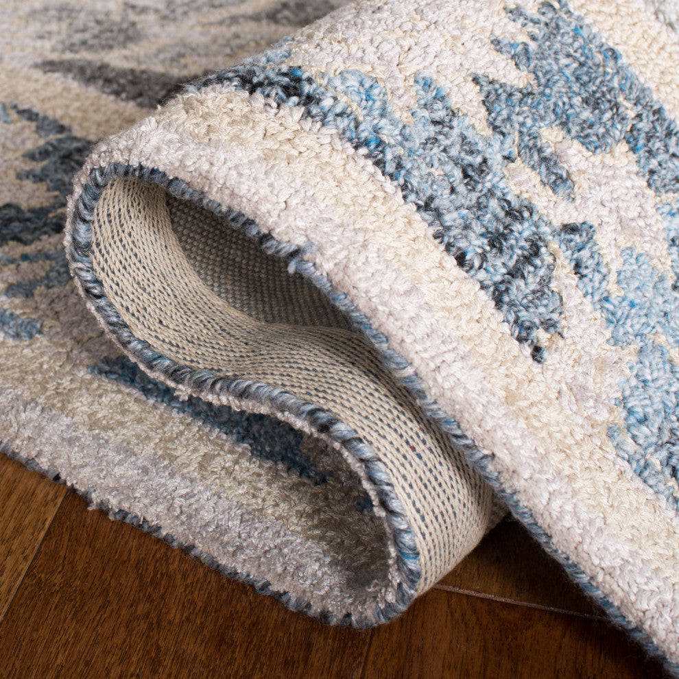 Safavieh Couture Abstract Collection, ABT625 Rug, Beige/Blue, 8'x10'