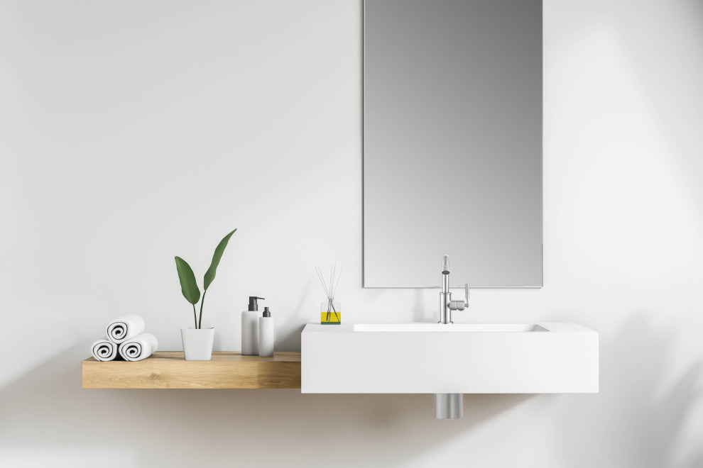 Industria Single Hole Single Lever Bathroom Faucet, Brushed Nickel