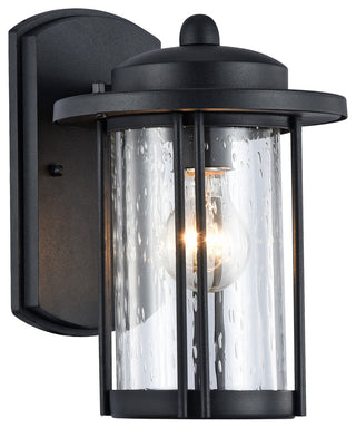 DOLAN Transitional 1 Light Black Outdoor Wall Sconce 11"