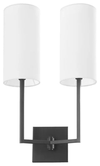 Quorum 5174-259 2-Light Wall Mount, Matte Black