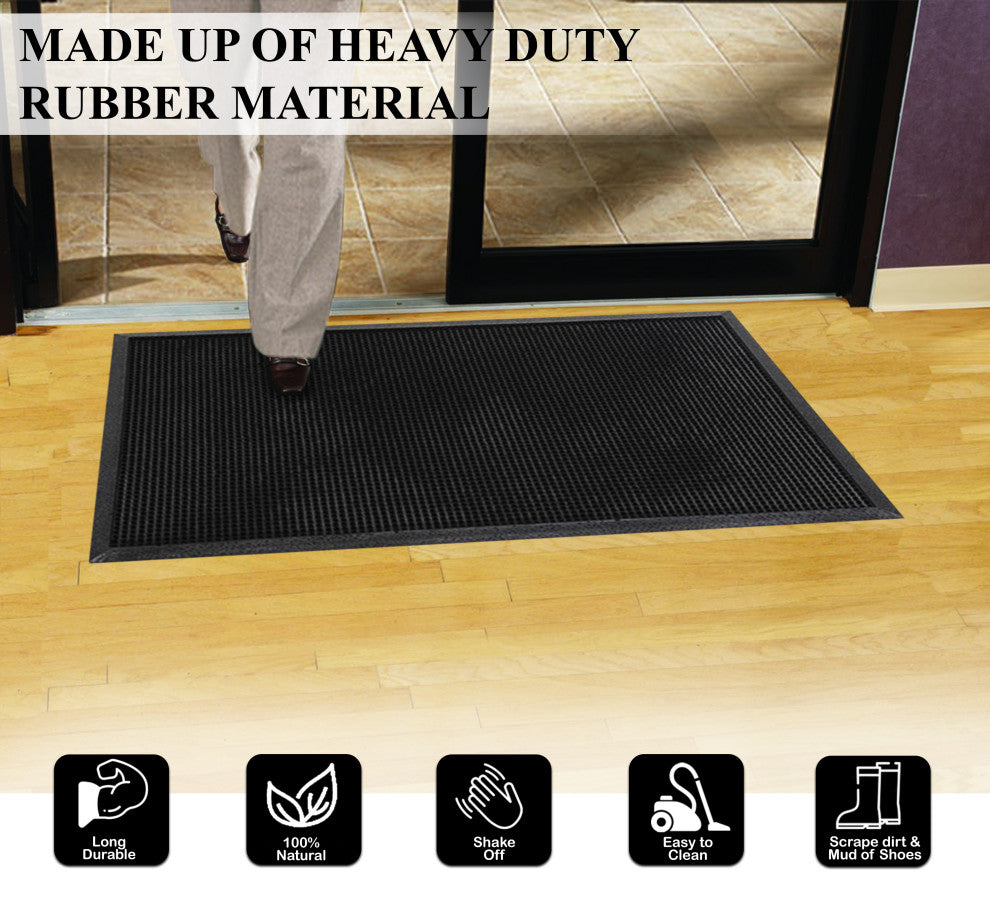 Heavy Duty Rubber Stud Multi-Utility Doormat, 36"x72"