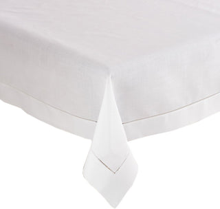 Classic Solid Color Hemstitch Border Tablecloth, 40x40