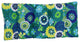 42"X19" Squared Patterned Spun Polyester Tufted Loveseat Cushion, Luxury Azure