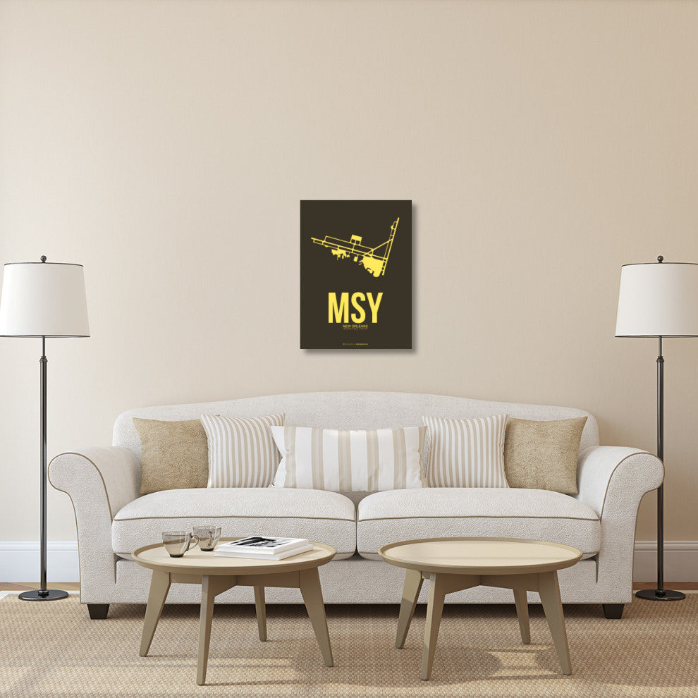 "MSY New Orleans Poster 3" Fine Art Print